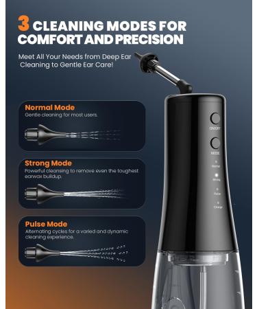 Kid - Friendly Ear Wax Removal Kit: BANKKY Water - Powered Irrigator with 16 Tips for Adults & Children at Home - Buy Online on GoSupps.com