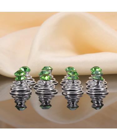 Beaupretty Strass Twisters Crystal Haircap - 12 Green Spiral Hair Twists for Weddings Proms & Parties - Buy Online on GoSupps.com