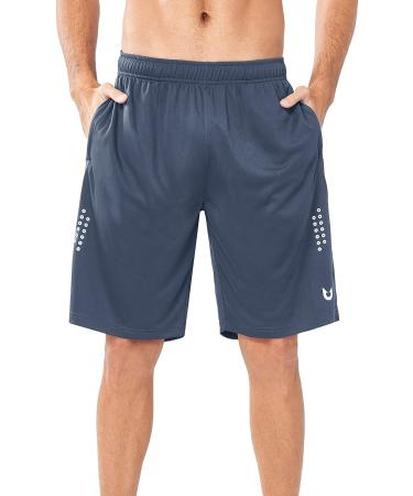 NORTHYARD Men's 10'' Athletic Basketball Shorts - Coolgrey Lightweight Mesh Training Shorts for Gym Workout - Buy Online on GoSupps.com