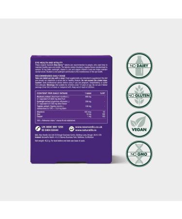 New Nordic Blueberry Eyebright Plus Mega Strength - 30 One-A-Day Natural Eye Supplement Tablets - Buy Online on GoSupps.com