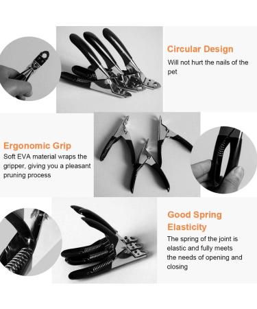 FDIT PET Nail Scissors for Dogs & Cats - Claw Clamps & Cutting Tool for Pet Grooming (Black) - Buy Online on GoSupps.com