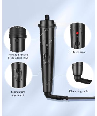 CkeyiN 32mm Hair Curling Wand - Professional Ceramic Barrel Curling Iron - Buy Online on GoSupps.com