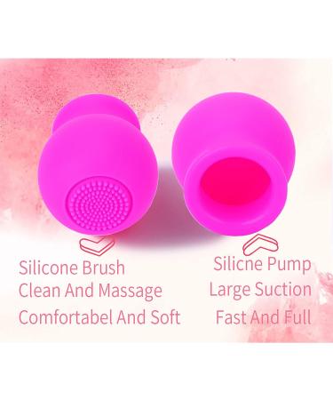Silicone Lip Plumper Device with Brush - Achieve Full Lips with Lip Pump Tool (Pink) - Buy Online on GoSupps.com
