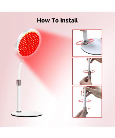 Red Light Lamp with Base Red Light Lamp with Timer 140LEDs Red Light Lamp Dimmable Brightness Red Light - Buy Online on GoSupps.com
