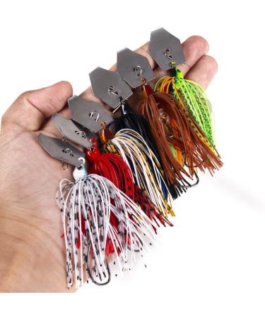 Chatterbait Artificial Bait Set - 6-Piece Spinner Fishing Lure for Pike Trout & Perch - International Shipping Available - Buy Online on GoSupps.com