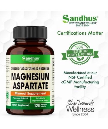 Magnesium Aspartate 120 - 120 Vegetarian Capsules | SPEC Supplements - Buy Online on GoSupps.com