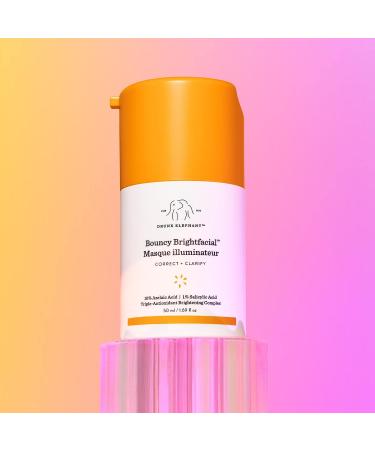 Drunk Elephant Bouncy Brightfacial Leave-On Face Mask (50mL) with Azelaic Acid & Salicylic Acid for Skin Correction & Clarity - Buy Online on GoSupps.com
