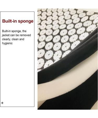 Dunlap Massage Cushion - Acupressure Yoga Mat for Stress Relief & Back Pain Black Spike Massage Pillow - Buy Online on GoSupps.com