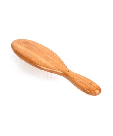 Ultra Flex Detangling Hair Brush - Bass Brushes | Bamboo Handle, Medium Oval, Dark Finish - Model 828-DB - Buy Online on GoSupps.com