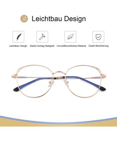 Shop Stylish Blue Light Filter Cat Eye Glasses - Anti Blue Light UV Block Metal Frame for Women - Perfect for PC Gaming & Screen Use - Buy Online on GoSupps.com