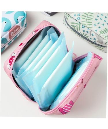 KOMBIUDA 4pcs Sanitary Napkin Storage Bags - Cute Zipper Period Pouch Set for Teen Girls - Travel Toiletry Bag Organizer - Buy Online on GoSupps.com
