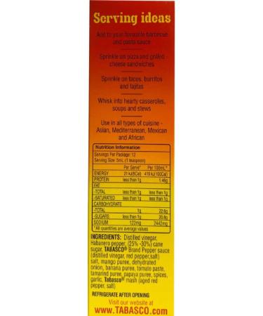 Coffret de 4 sauces TABASCO 4 bouteilles de 60 ml 4 bouteilles en verre de sauce chili 100% naturelle - Buy Online on GoSupps.com