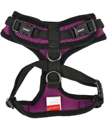 Puppia Ritefit Dog Harness for Small to Medium Dogs - Adjustable Soft and Multi-Functional - Anti-Tanning Crockery | Violet - Shop Now! - Buy Online on GoSupps.com