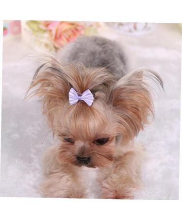 Bemvp Hair Clips for Dogs | Striped Puppy Bowknot Barrettes 5 Piece Pet Grooming Accessories - Buy Online on GoSupps.com