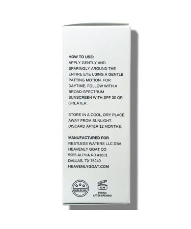 LuxeJoie Heavenly Goat Eye Cream | Unscented Goat Milk Formula 0.5oz - Fragrance-Free for All Skin Types - Buy Online on GoSupps.com