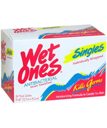 Wet Ones Moist Wipes Fresh Scent Anti Bacterial Singles - 24 ct Pack of 3 - Buy Online on GoSupps.com