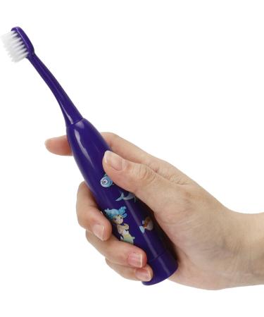 Mermaid Purple Electric Toothbrush - Waterproof 6000 RPM Soft PBT Brush for Kids | Cartoon Pattern Dental Care Device - 1 Pack - Buy Online on GoSupps.com