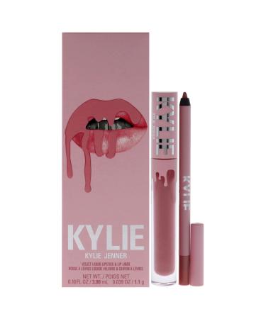 Kylie Cosmetics Velvet Lip Kit - 705 Charm for Women - 2 Pc 0.10 oz Velvet Liquid Lipstick 0.03 oz Lip Liner