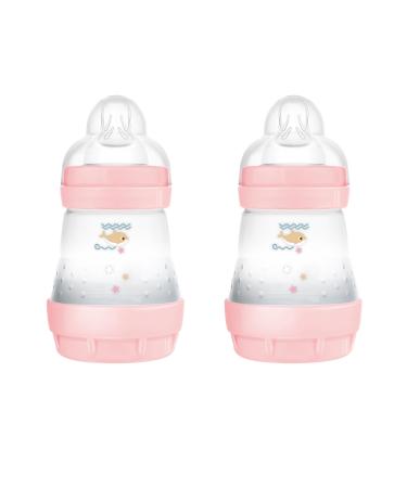 MAM Easy Start Anticolica baby bottle in a set of 2 with SkinSoftTM silicone teat 0+ months 160 ml pink - Buy Online on GoSupps.com