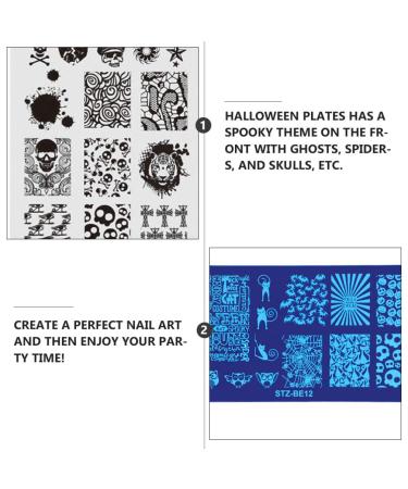  Minkissy Halloween Nail Stamp Kit 8 Ghost & Skull Image Plates for Nail Art Stamping Kit for Spooky Manicures  - Buy Online on GoSupps.com