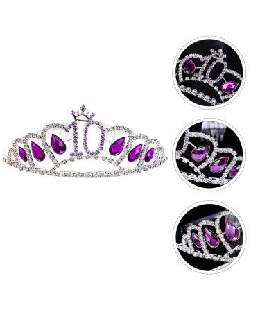 Shop Lurrose Purple Rhinestone Tiara for Toddlers - Birthday & Photo Accessories - Buy Online on GoSupps.com