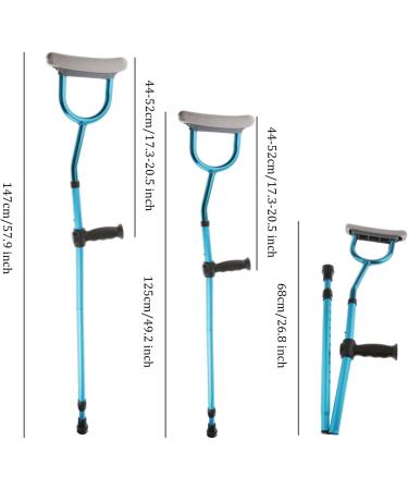 Foldable Axillary Crutches with Arm Support Lightweight Aluminum Alloy Tube Adjustable Crutches for Elderly and Recovered People Bathing in Sunlight - Buy Online on GoSupps.com