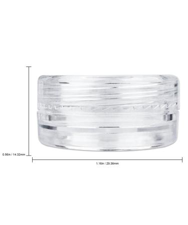 Beauticom 3G/3ML Round Clear Jars with Screw Cap Lids - 25 Pack Clear Containers for Beads, Gems, Glitter, and Charms - BPA Free - Buy Online on GoSupps.com
