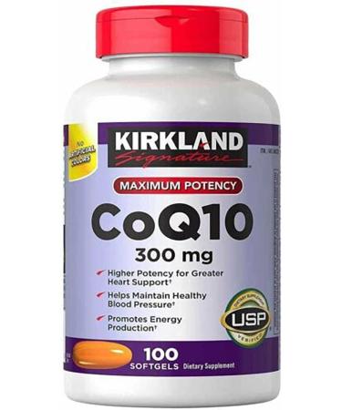 Kirkland Signature CoQ10 300mg 100 Softgels 100 Count (Pack of 1)