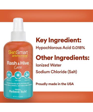 SkinSmart Antimicrobial Rash & Hive Care 8oz Spray - Fast Relief - Buy Online on GoSupps.com
