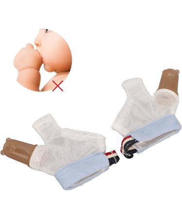 Pwshymi Silicone Thumb Sucking Guard - Breathable & Washable Kids Thumb Guard (Blue) - Buy Online on GoSupps.com