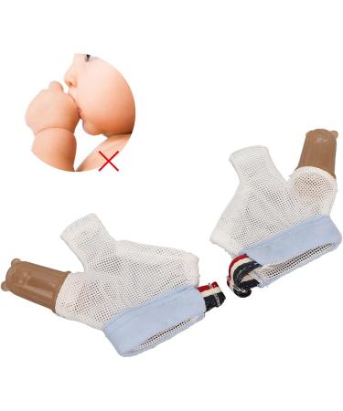 Thumb Protection Gloves for Thumb Sucking | Soft Adjustable Finger Protection - Blue Stop Littering & Aid Thumb Treatment - Buy Online on GoSupps.com