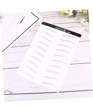FOYTOKI 2 Pairs Simulation False Eyebrows Sticker Imitation Natural Brow Clear 21.00X15.00X0.01CM Black - Buy Online on GoSupps.com