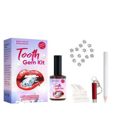 Tooth Gem Kit  Fashionable Jewelry Tooth Set with Light and Glue  Safe and Comfortable Tooth Crystal Set for Starter  Easy to DIY
