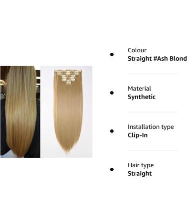 23 Ash Blond Ombre Clip-In Hair Extensions - Full Head 8 Pieces, 18 Clips - 23 Inch Straight Extensions - Buy Online on GoSupps.com