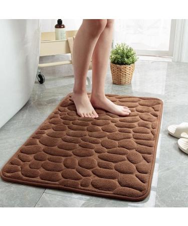 Comfort Collections Violet Bathrocking Set - Slip-Resistant Soft Memory Foam Toilet & Bathroom Carpet - Pebble Design 2-Part International Shipping Available - Buy Online on GoSupps.com