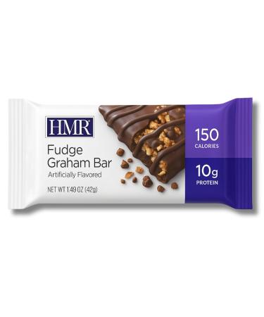 HMR Fudge Graham Protein Bar | Nutritious Snack to Support Weight Maintenance | Low Calorie Dessert | 10g of Protein | 24 Count - Buy Online on GoSupps.com