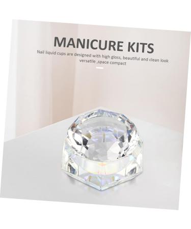 minkissy Nail Art Crystal Cup Glass Jars Cosmetics Manicure Glass Container Cream Glass Jar Nail Polish Glass Jar Lipstick Glass Jar Nail Art Glass Container Diamond Hand Model 6.5x8cm As Shown - Buy Online on GoSupps.com