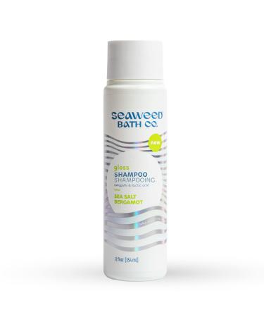 Seaweed Bath Co. Gloss Shampoo Sea Salt Bergamot Scent 12 Ounce Sustainably Harvested Seaweed Awapuhi Lactic Acid For All Hair Types