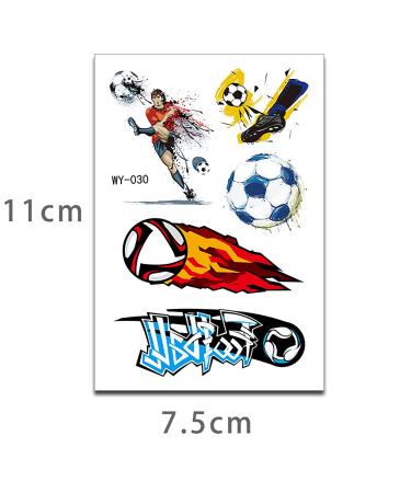 Soccer Match Temporary Tattoos - 60PCS Kids Face Stickers for Soccer Party Favors - Buy Online on GoSupps.com