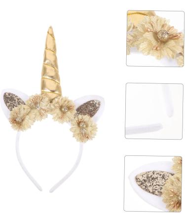 minkissy Kids Headbands Flower Hair Accessories Girls Headbands Girl Hair Accessories Birthday Headband Unicorn Birthday Decorations for Girls Headband for Girls Horns Princess Fabric Child - Buy Online on GoSupps.com