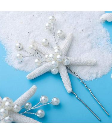 Barogirl Wedding Starfish Hair Pins Set - Bridal Beach Hair Accessories for Women/Girls (Silver) - Buy Online on GoSupps.com