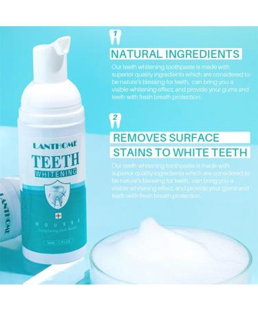 Dents Mousse Souffle Rafra chir Dents Blanchiment Mousse Hygi ne Bucco-dentaire Mousse Mousse Portable 50ml - Buy Online on GoSupps.com