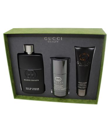 Gucci Guilty Pour Homme Eau de Parfum Gift Set (Eau de Parfum 3.0 oz + Shower gel 1.6 oz + Deodorant 2.5 oz)