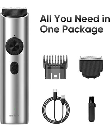 Cordless Hair Clippers for Men Electric Hair Trimmer Rechargeable Battery Professional Barber Hair Cutting & Grooming Set Portable (Silver) - Buy Online on GoSupps.com