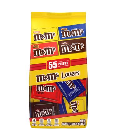M&M'S Lovers Chocolate Candy Fun Size Variety Assorted Mix Bag, 30.35-Ounce 55 Pieces