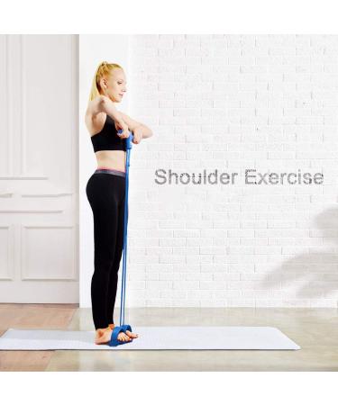 Buy Resistance Tapes - 4 Tube Multifunctional Fitness Equipment for Home Workouts | Up to 50lbs | Leg Trainer & Arm Coach in Blue - Buy Online on GoSupps.com