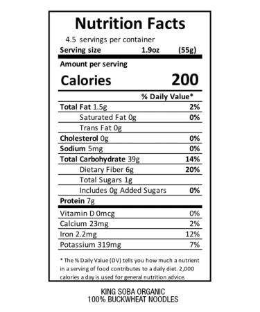 King Soba 3-Pack Gluten Free Organic 100% Buckwheat Pasta Noodles - 3 Servings per 8.8oz Package - Buy Online on GoSupps.com