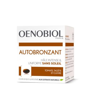 OENOBIOL - Food Supplements - Self Tanning - Face and Body - 1 Month Program - 1 Box of 30 Capsules