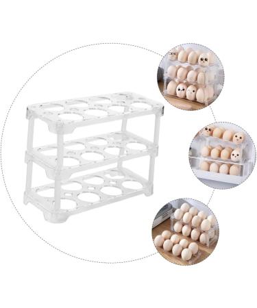 1pc Box Transparent Egg Lattice Eggs Stackable Egg Frame Egg Storage Holder Refrigerator re-usable - Buy Online on GoSupps.com