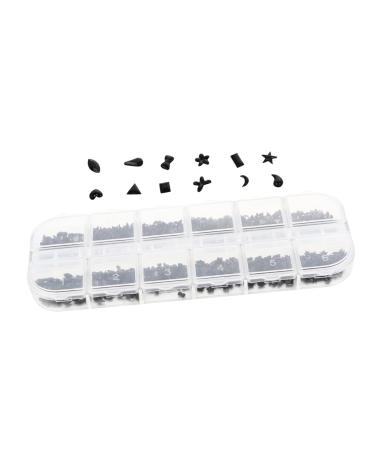 POPETPOP 1 Box Nail Jewelry Drill Nail Art Jewels Nail Manicure Decoration Ab Diamonds for Nails Rhinestones Rhinestone Acrylic Nails Nail Jewelry Decorations Flash 3d Accessories Plastic 13X5X1cm Black